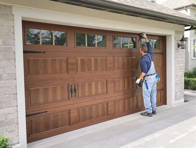 Custom garage door showcase by Boynton Beach Garage Door Repair in Boynton Beach